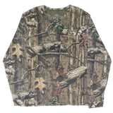 Vintage Hunting Mossy Oak Break Up Infinity Camo Long Sleeve Pocket Tee Shirt Size Large