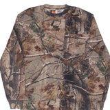 Vintage Hunting Realtree Aphd Camo Long Sleeve Pocket Russell Tee Shirt Size Small