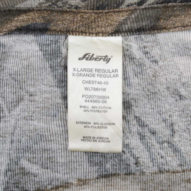 Vintage Hunting Realtree Hardwoods Camo Long Sleeve Pocket Liberty Tee Shirt Size XL