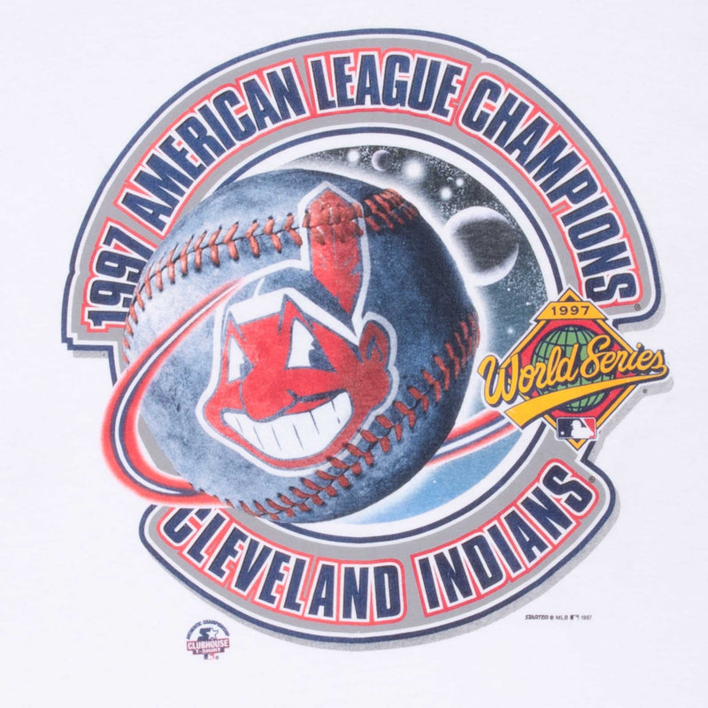 Vintage Mlb Cleveland Indians American League Champions 1997 Tee Shirt 2XL