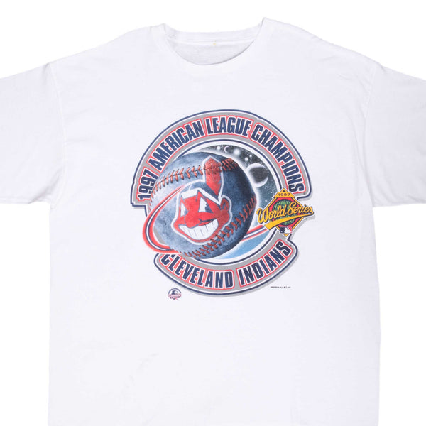 Vintage Mlb Cleveland Indians American League Champions 1997 Tee Shirt 2XL