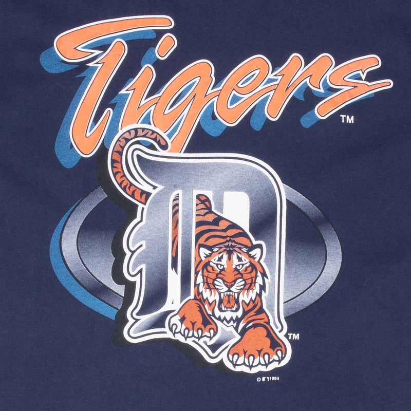 Vintage Mlb Detroit Tigers 1994 Tee Shirt Size Large Made In Usa With Single Stitch Sleeves