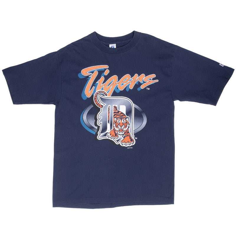 Vintage Mlb Detroit Tigers 1994 Tee Shirt Size Large Made In Usa With Single Stitch Sleeves