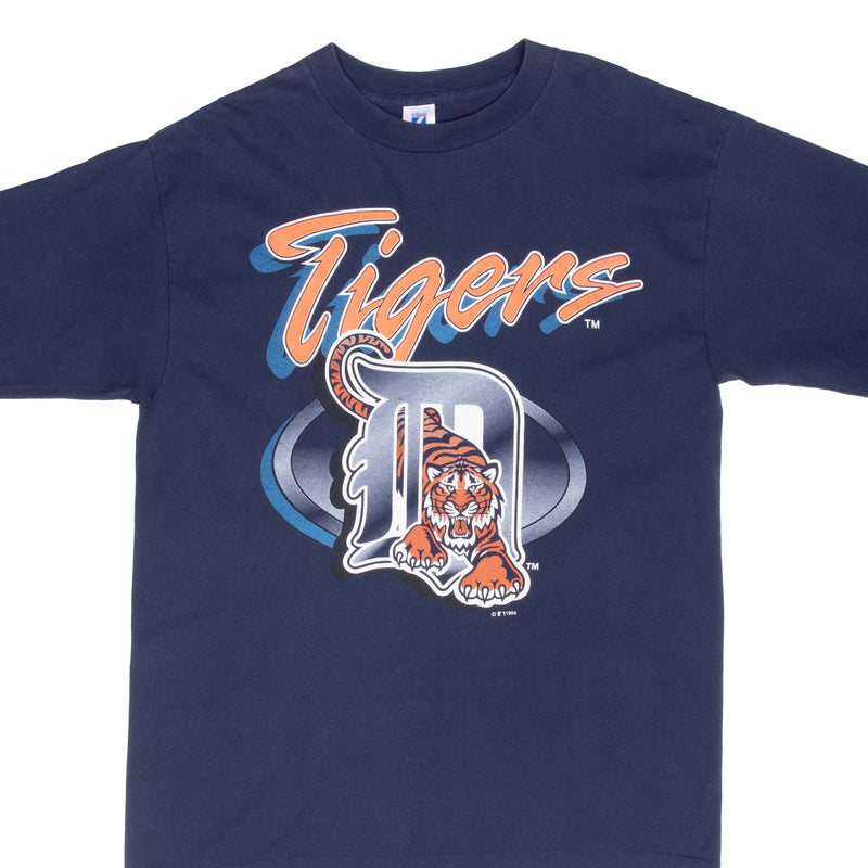 Vintage Mlb Detroit Tigers 1994 Tee Shirt Size Large Made In Usa With Single Stitch Sleeves