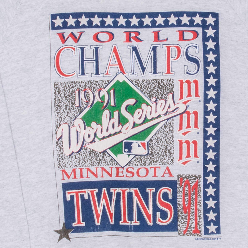 Vintage Mlb Minnesota Twins 1991 Champions Sweatshirt Size Large Made In USA