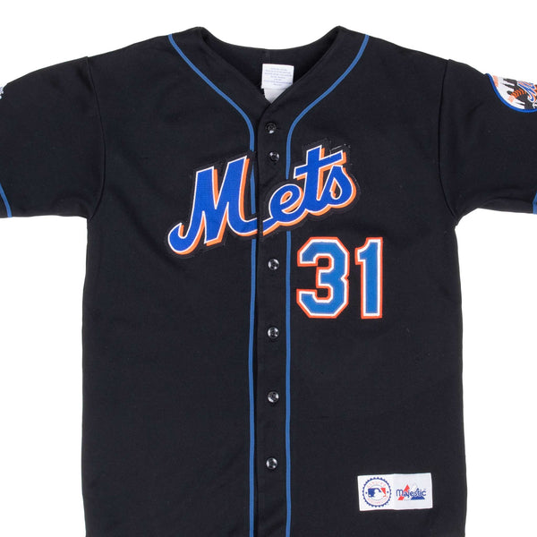 Vintage Mlb New York Mets Piazza Majestic Jersey 1990S Size XL Youth