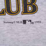 Vintage Mlb Pittsburgh Pirates Grey Tee Shirt 1993 Size Medium Made In Usa With Single Stitch Sleeves