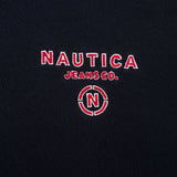 VINTAGE NAUTICA BLACK HOODIE SWEATSHIRT 1990S SIZE XL MADE IN USA