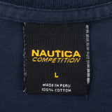 Vintage Nautica Competition Blue Long Sleeve Tee Shirt 2000S Size Large