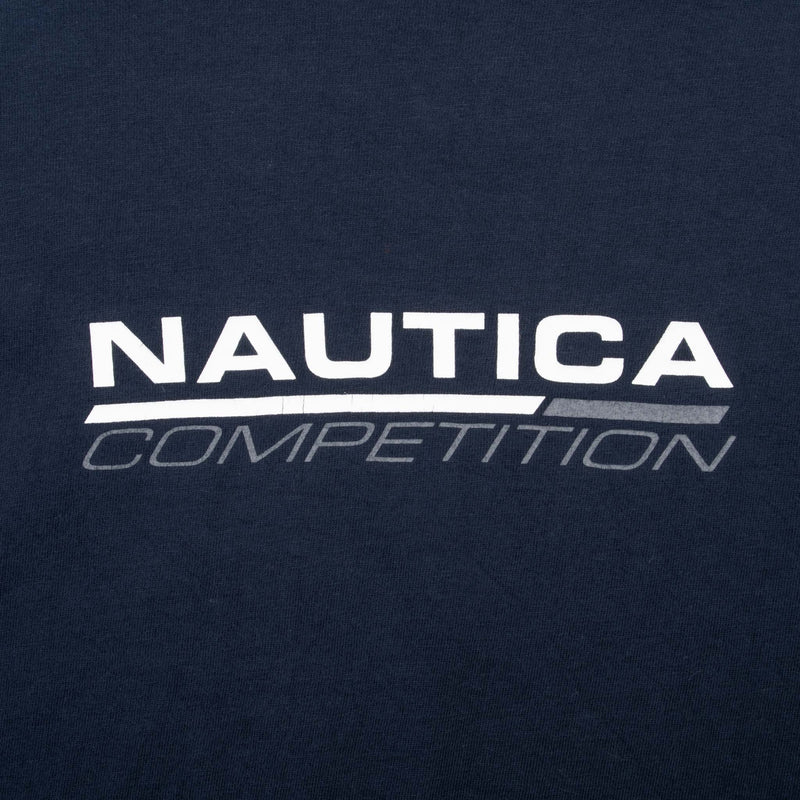 Vintage Nautica Competition Blue Long Sleeve Tee Shirt 2000S Size Large