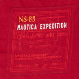 Vintage Nautica Expedition Antarctica Red Long Sleeve Tee Shirt 2000S Size XL