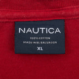 Vintage Nautica Expedition Antarctica Red Long Sleeve Tee Shirt 2000S Size XL