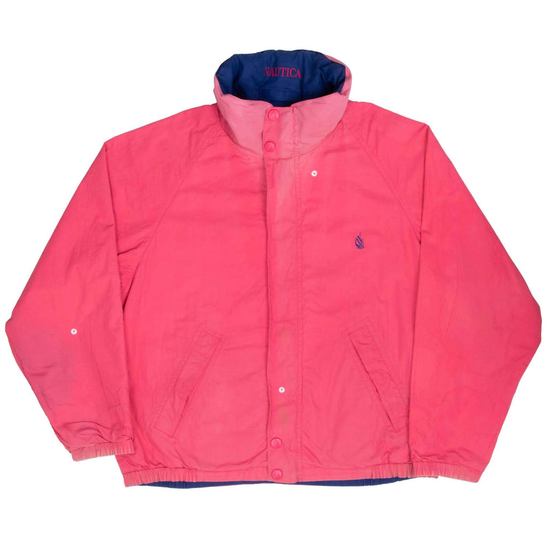 VINTAGE NAUTICA REVERSIBLE WINDBREAKER JACKET 1990S XL