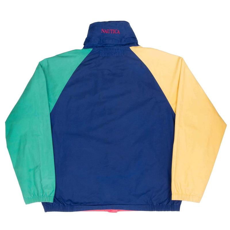 VINTAGE NAUTICA REVERSIBLE WINDBREAKER JACKET 1990S XL