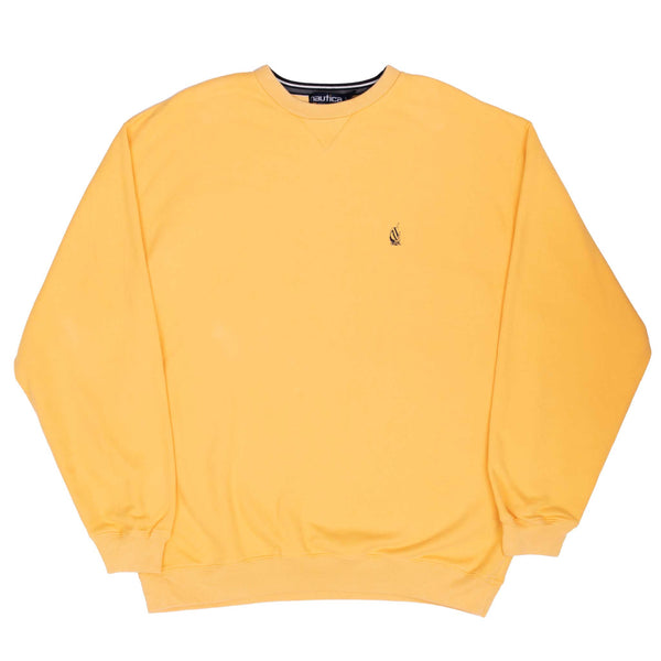 Vintage Nautica Yellow Sweatshirt 1990S Large