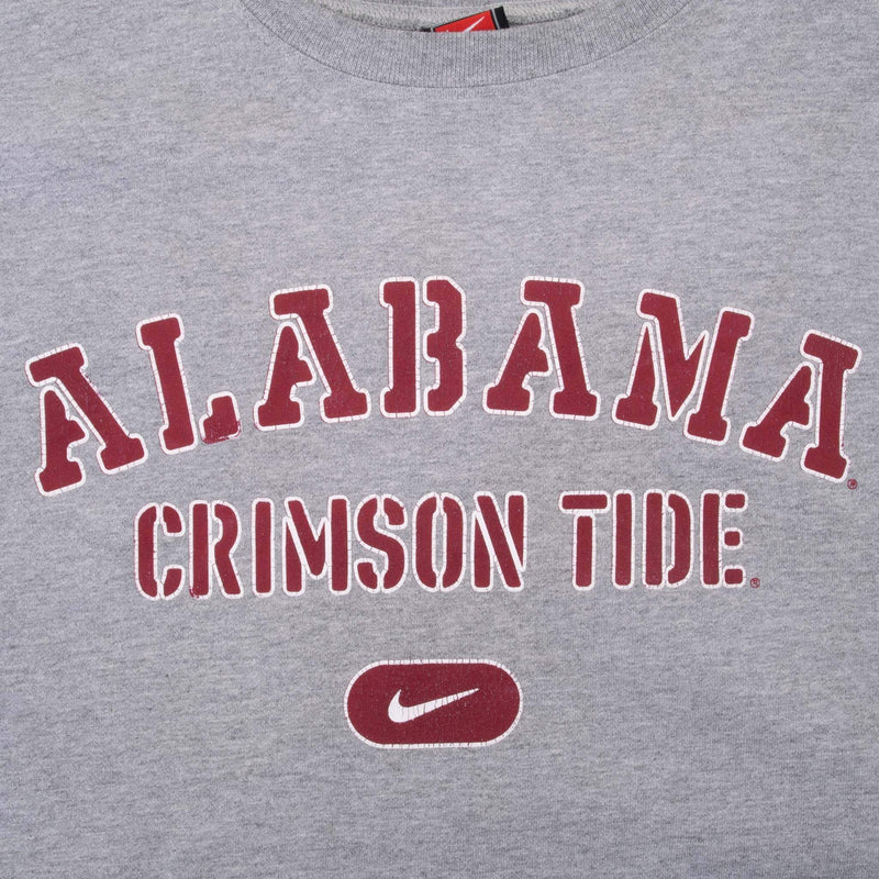 Vintage Ncaa Nike Alabama Crimson Tide Grey Sweatshirt 1990S Size 2XL Made In Usa