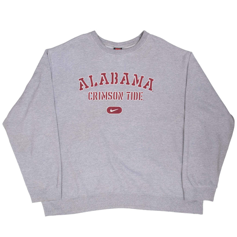 Vintage Ncaa Nike Alabama Crimson Tide Grey Sweatshirt 1990S Size 2XL Made In Usa