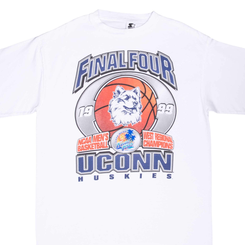 Vintage Ncaa Uconn Huskies Final Four 1999 Tee Shirt Size Large