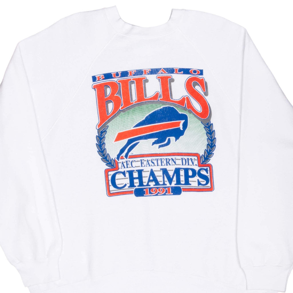 Vintage Nfl Buffalo Bills Afc Champions 1991 Sweatshirt XL Made In Usa