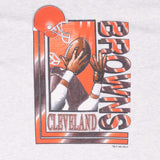 Vintage Nfl Cleveland Browns Grey Tee Shirt 1994 Size XL Made In USA With Single Stitch Sleeves