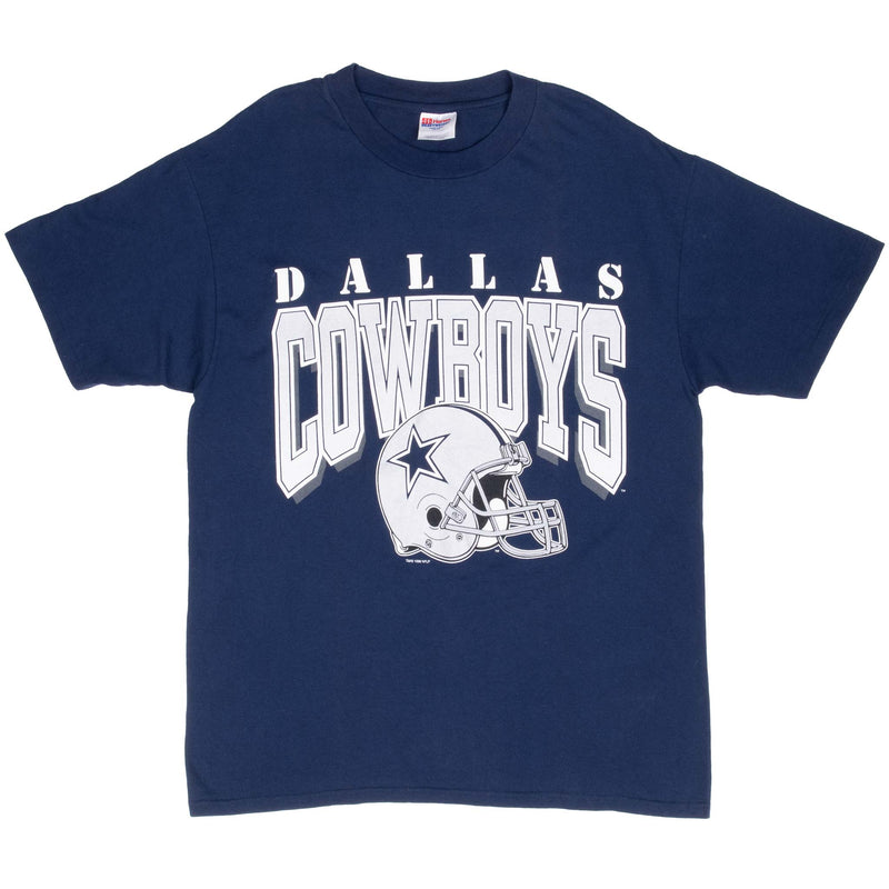 Vintage Nfl Dallas Cowboys 1996 Blue Tee Shirt Size Large