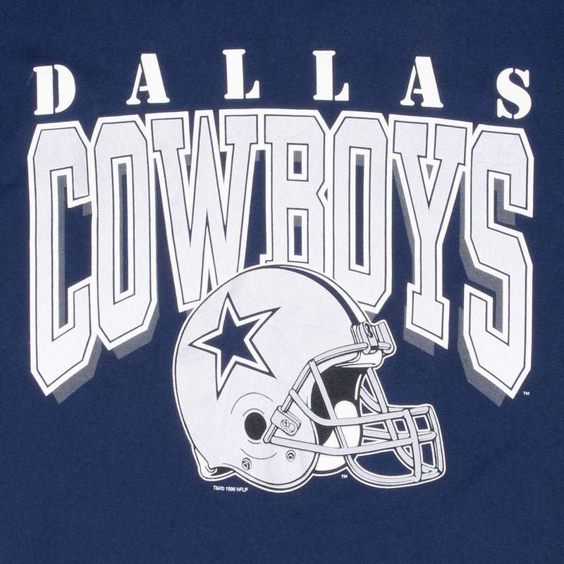 Vintage Nfl Dallas Cowboys 1996 Blue Tee Shirt Size Large