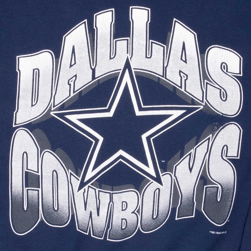 Vintage NFL Dallas Cowboys Navy Blue Sweatshirt 1995 Size XL