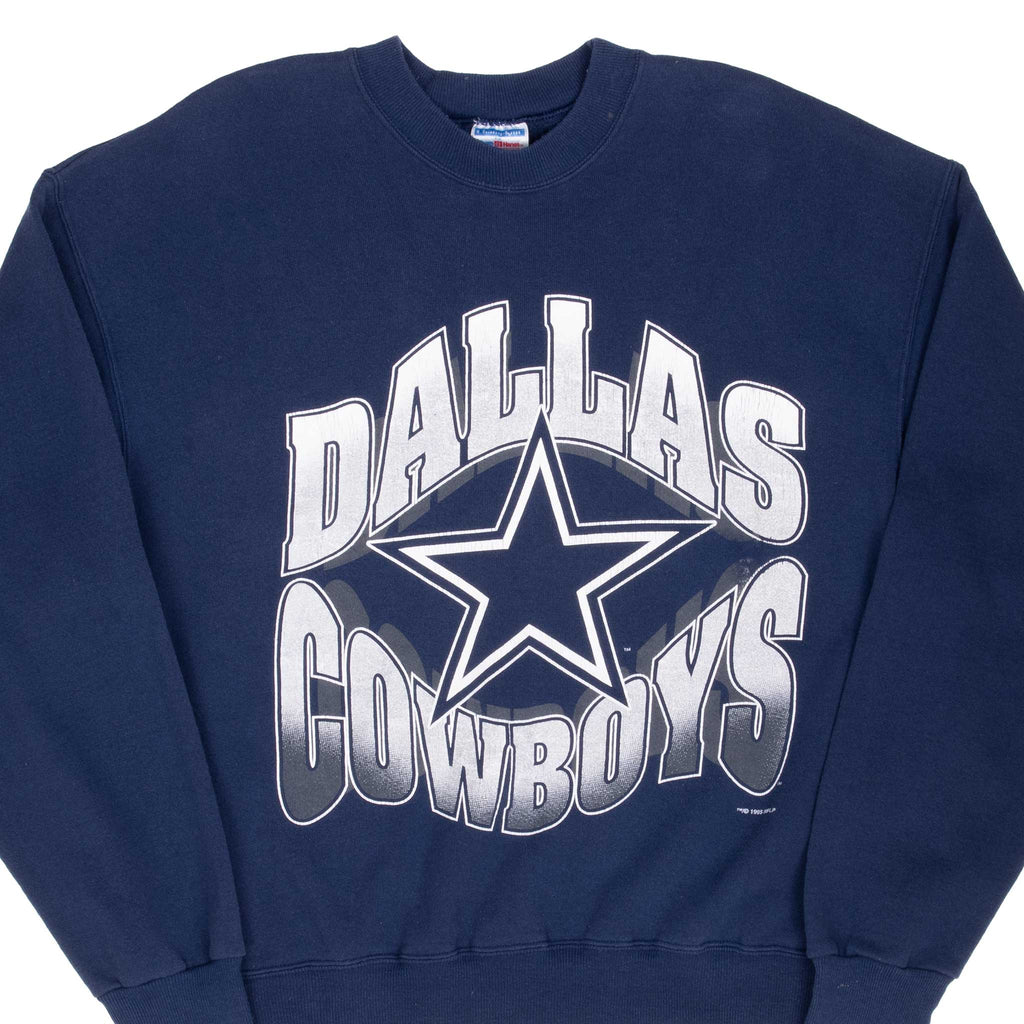 Vintage NFL Dallas Cowboys Navy Blue Sweatshirt 1995 Size XL