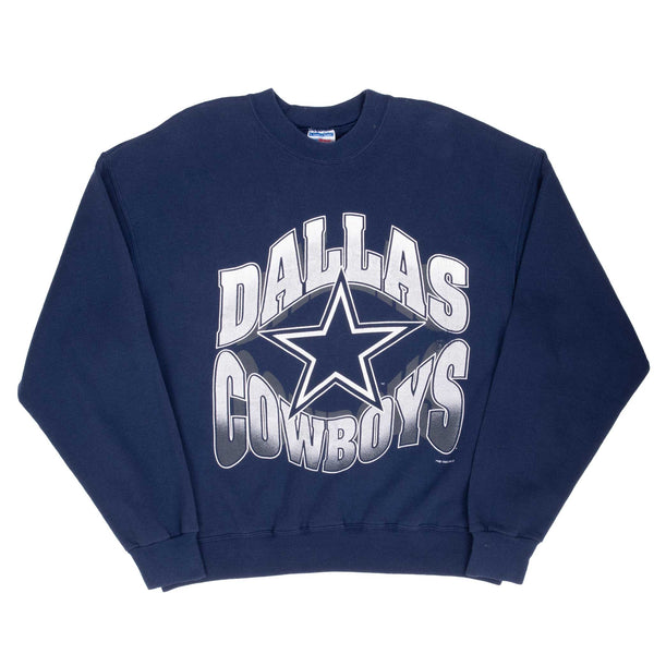 Vintage NFL Dallas Cowboys Navy Blue Sweatshirt 1995 Size XL