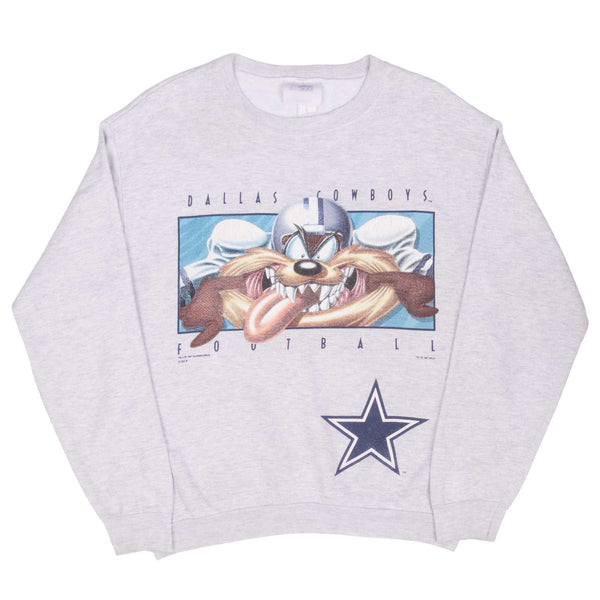 Vintage Nfl Dallas Cowboys Taz Looney Tunes 1997 Sweatshirt Medium Made In Usa