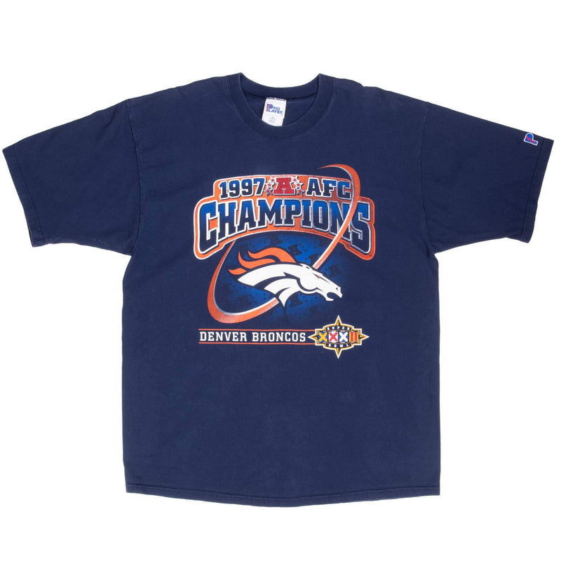 Vintage Nfl Denver Broncos Afc Champions 1997 Tee Shirt XL Made In Usa