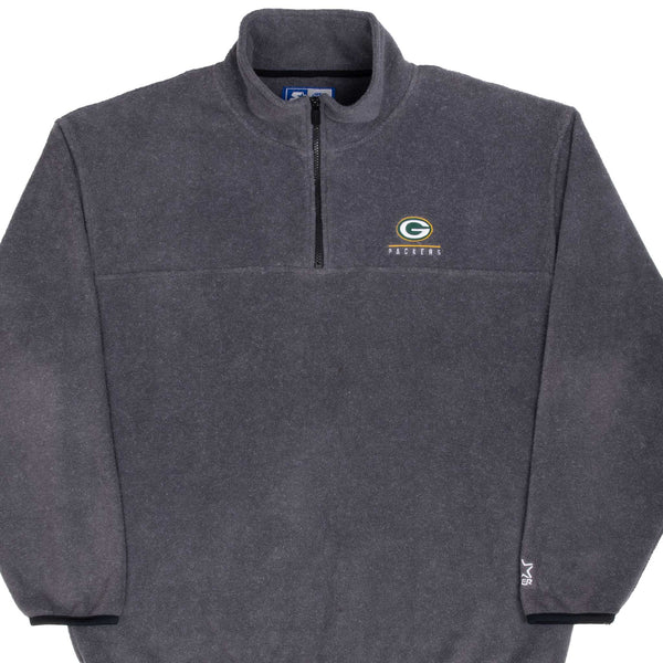 Vintage Nfl Green Bay Packers Quarter Zip Pullover Fleece Jacket Size XL 1990S