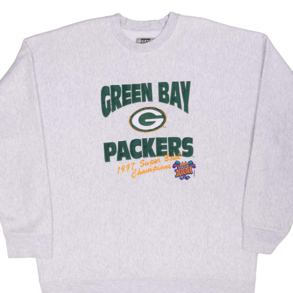 Vintage Nfl Green Bay Packers Super Bowl XXXI Champions 1997 Legends Athletics Sweatshirt Size XL Made In USA