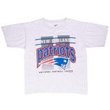 Vintage Nfl New England Patriots 1995 Grey Tee Shirt Size Large