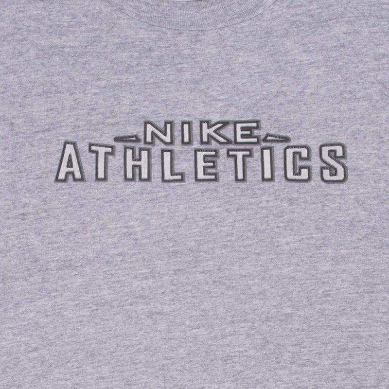 Vintage Nike Athletics 1990S Grey Tee Shirt Size 2XL