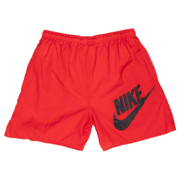 Vintage Nike Big Swoosh Red Swimming Shorts Trunk 1990S Size Medium