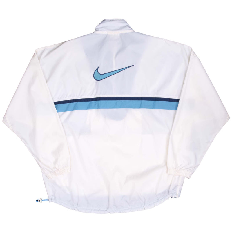 Vintage Nike Big Swoosh White Pullover Windbreaker Jacket 2000S Large