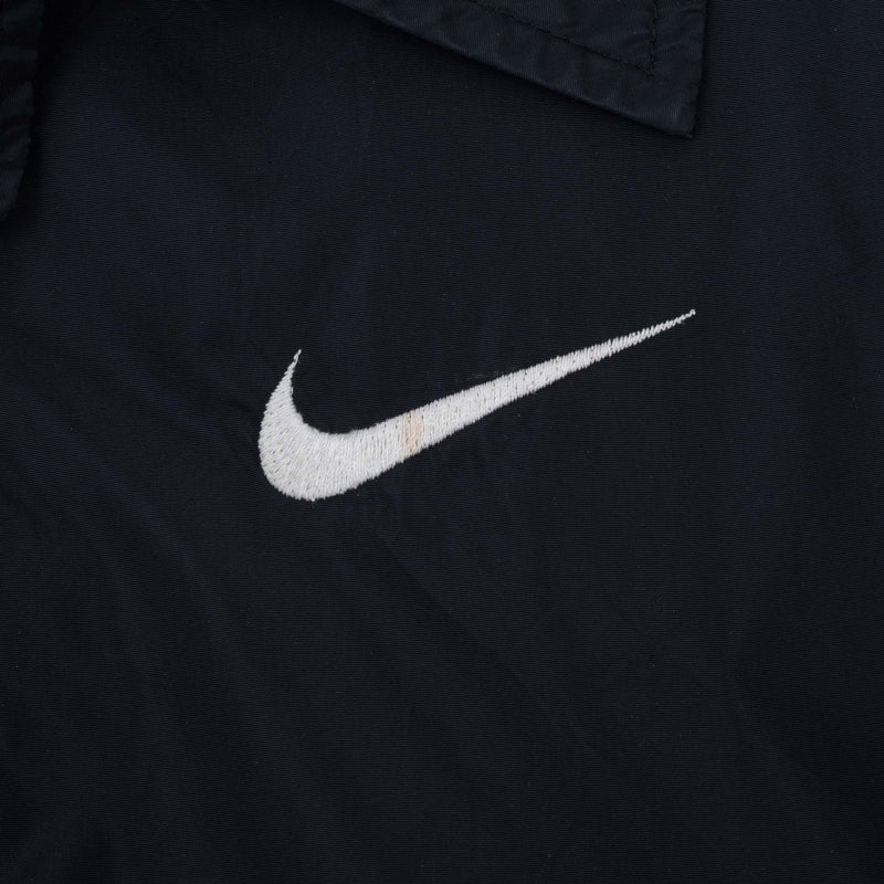 Vintage Nike Classic Swoosh Black Windbreaker Jacket 1990S Size Medium