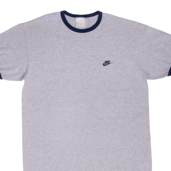 Vintage Nike Classic Swoosh Grey Tee Shirt 2000S Size Large