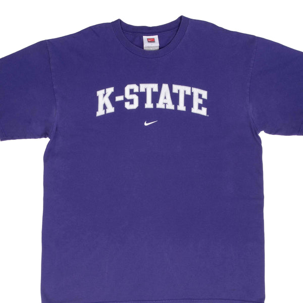 Vintage Nike Ncaa Kansas State Purple Tee Shirt 1990S Large