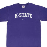 VINTAGE NIKE NCAA KANSAS STATE RINGER PURPLE TEE SHIRT 1990S MEDIUM