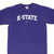 VINTAGE NIKE NCAA KANSAS STATE RINGER PURPLE TEE SHIRT 1990S MEDIUM