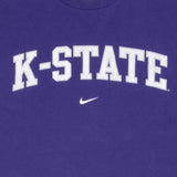 VINTAGE NIKE NCAA KANSAS STATE RINGER PURPLE TEE SHIRT 1990S MEDIUM