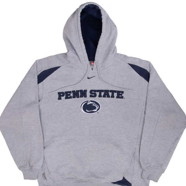 Vintage Nike Ncaa Penn State Grey Hoodie Sweatshirt 2000S Size Small