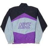 Vintage Nike Swoosh Purple Windbreaker Jacket Late 1980S Size Large