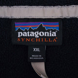 Vintage Patagonia 1990S Synchilla Snap T Black Fleece Pullover Size 2XL