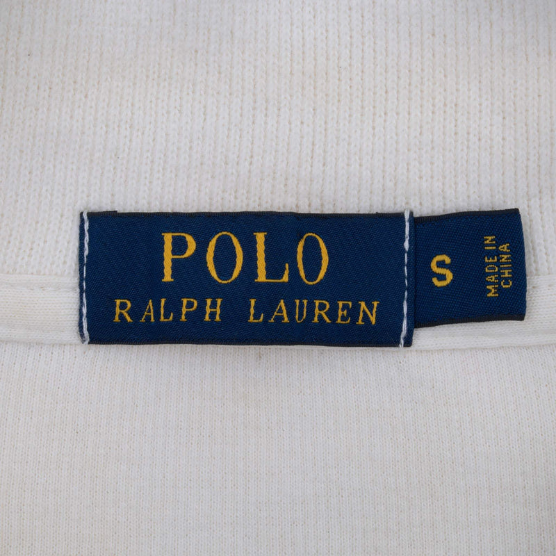 Vintage Polo Ralph Lauren Ivory 1990S Quarter 1/4 Zip Sweater Size Small