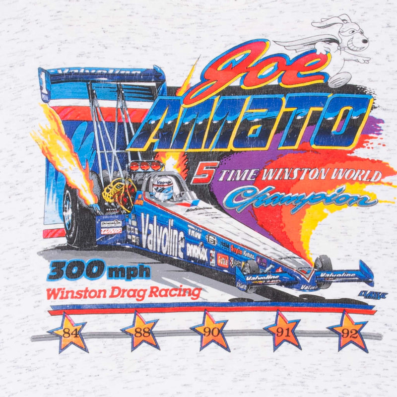 Vintage Racing Nhra Windston Drag Racing Joe Amato 1992 Tee Shirt Size XL Made In Usa With Single Stitch Sleeves