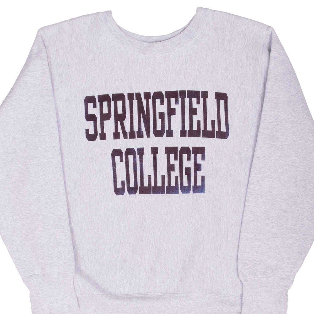 Vintage Springfied college Reverse Weave Sweatshirt 1990S Size Large Made In USA