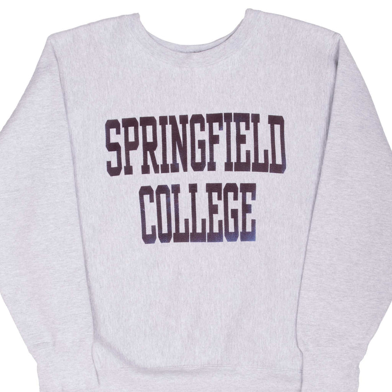 Vintage Springfied college Reverse Weave Sweatshirt 1990S Size Large Made In USA